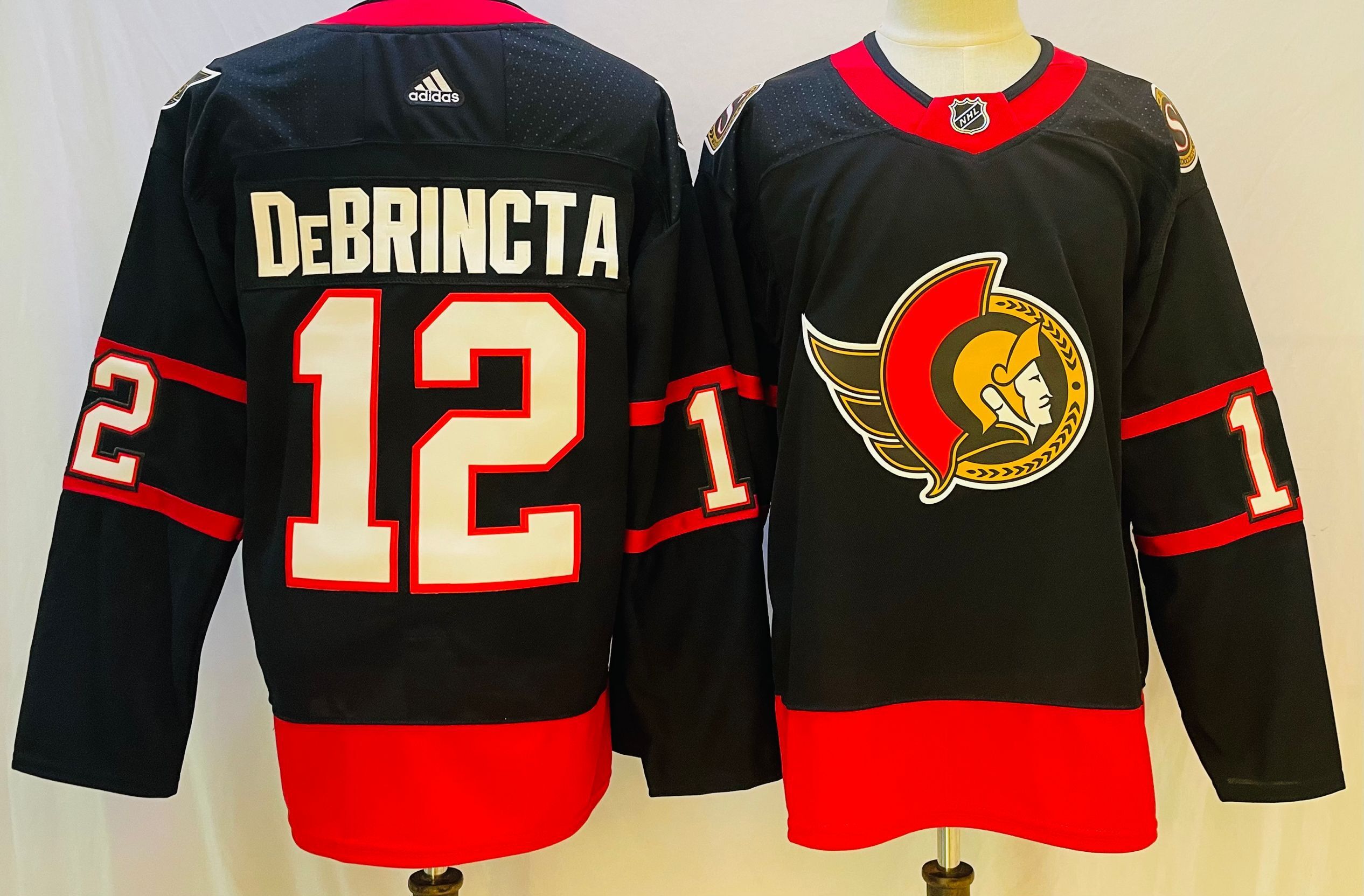 Men Ottawa Senators #12 Debrincta Black Throwback 2022 Adidas NHL Jersey->ottawa senators->NHL Jersey